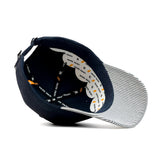 HEAD GEAR NAVY BLUE STRIPED CAP
