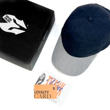 HEAD GEAR NAVY BLUE STRIPED CAP