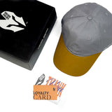 HEAD GEAR GREY BROWN DUAL TONE CAP