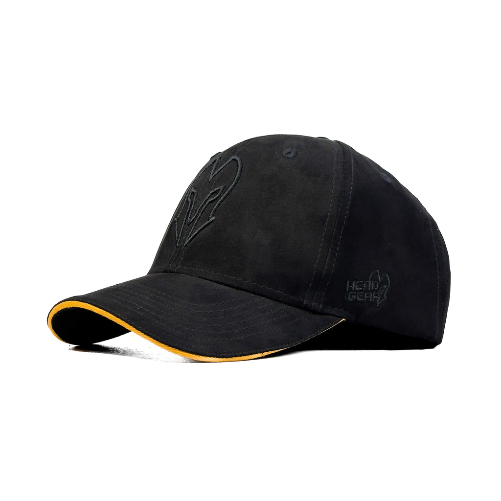 HEAD GEAR BLACK SUPER SUEDE SANDWICH CAP