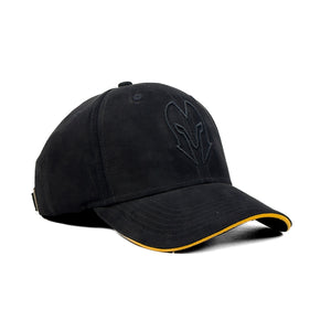 HEAD GEAR BLACK SUPER SUEDE SANDWICH CAP