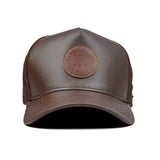 HEAD GEAR CHOCOLATE FAUX LEATHER TRUCKER LIMITED EDITION CAP