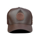HEAD GEAR CHOCOLATE FAUX LEATHER TRUCKER LIMITED EDITION CAP