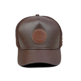 HEAD GEAR CHOCOLATE FAUX LEATHER TRUCKER LIMITED EDITION CAP