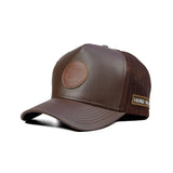 HEAD GEAR CHOCOLATE FAUX LEATHER TRUCKER LIMITED EDITION CAP