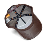 HEAD GEAR CHOCOLATE FAUX LEATHER TRUCKER LIMITED EDITION CAP