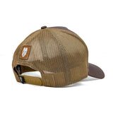 HEAD GEAR ASH BROWN FAUX LEATHER TRUCKER LIMITED EDITION CAP