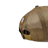 HEAD GEAR ASH BROWN FAUX LEATHER TRUCKER LIMITED EDITION CAP