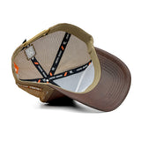 HEAD GEAR ASH BROWN FAUX LEATHER TRUCKER LIMITED EDITION CAP