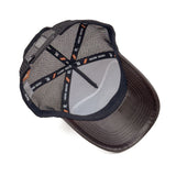 HEAD GEAR DARK BROWN FAUX LEATHER TRUCKER LIMITED EDITION CAP