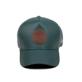 HEAD GEAR SEA GREEN FAUX LEATHER TRUCKER LIMITED EDITION CAP