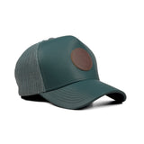 HEAD GEAR SEA GREEN FAUX LEATHER TRUCKER LIMITED EDITION CAP