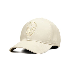 HEAD GEAR OFF-WHITE FAUX LEATHER LIMITED EDITION CAP