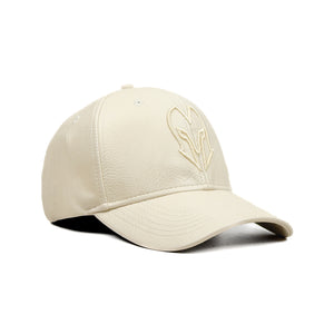 HEAD GEAR OFF-WHITE FAUX LEATHER LIMITED EDITION CAP