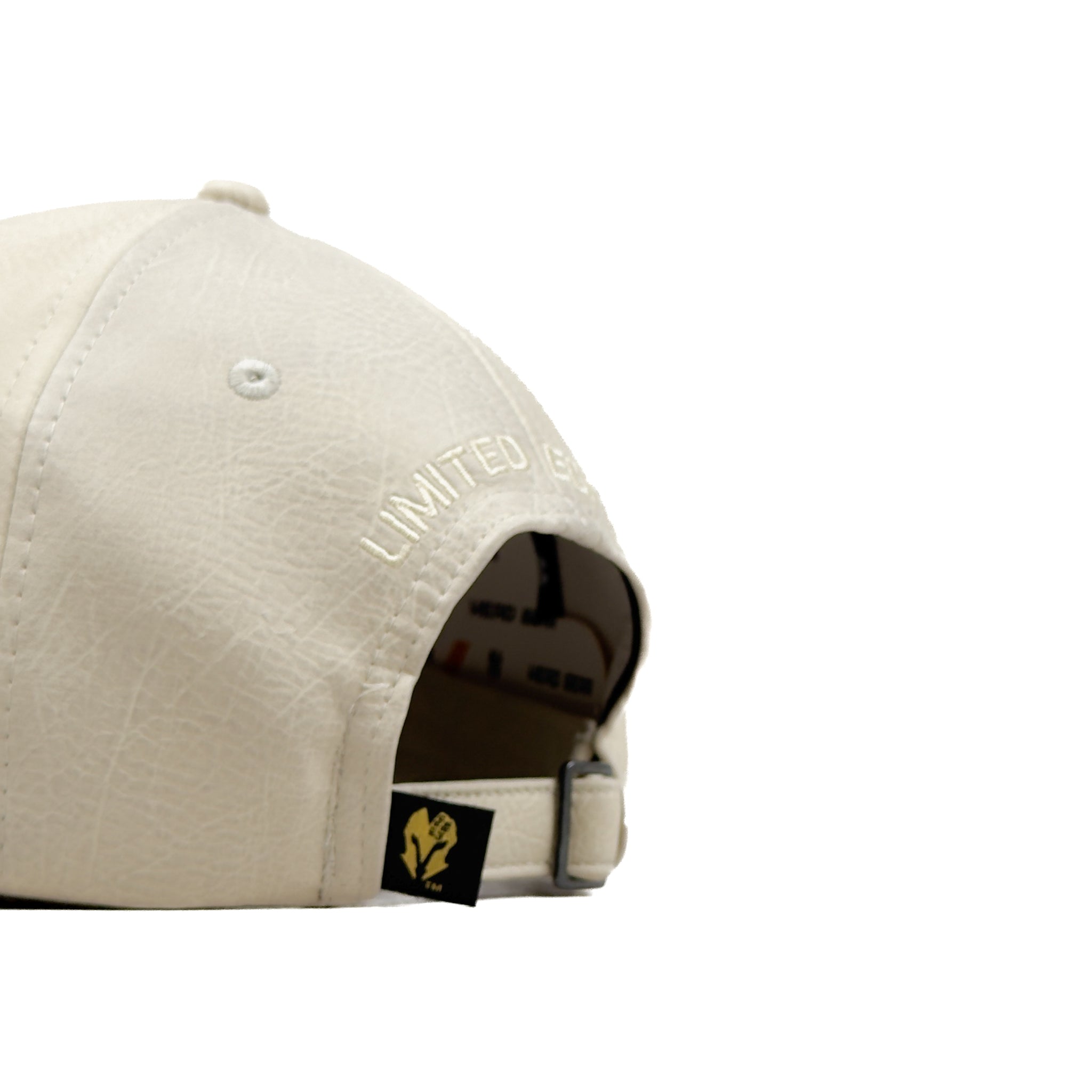 HEAD GEAR OFF-WHITE FAUX LEATHER LIMITED EDITION CAP