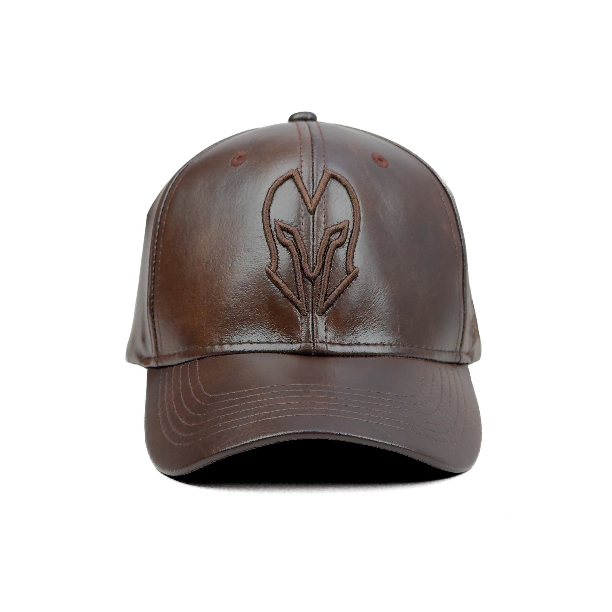 HEAD GEAR DARK BROWN FAUX LEATHER LIMITED EDITION CAP