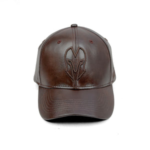 HEAD GEAR DARK BROWN FAUX LEATHER LIMITED EDITION CAP