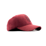 HEAD GEAR MAROON SUEDE LOGO CAP