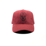 HEAD GEAR MAROON SUEDE LOGO CAP