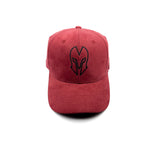 HEAD GEAR MAROON SUEDE LOGO CAP
