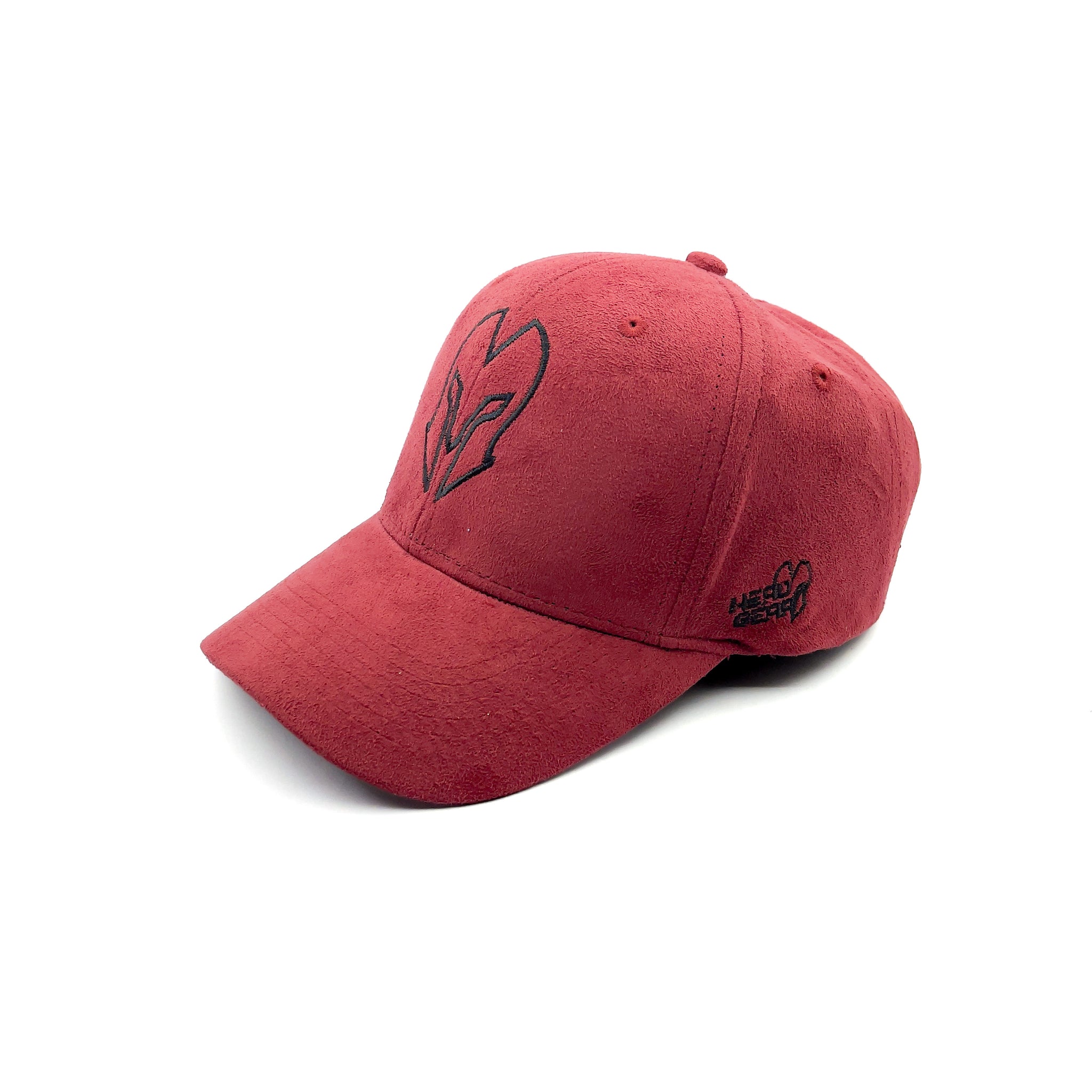 HEAD GEAR MAROON SUEDE LOGO CAP