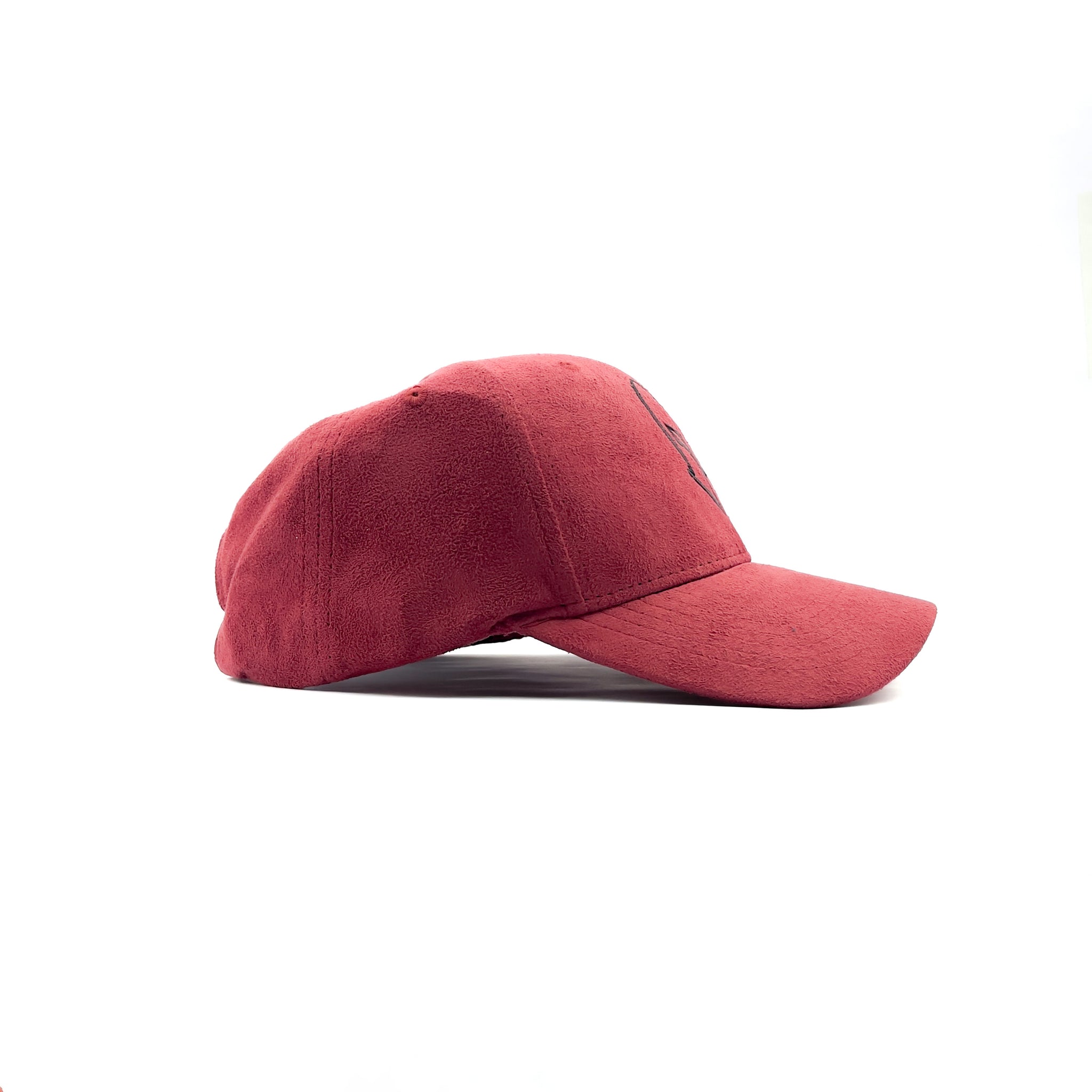 HEAD GEAR MAROON SUEDE LOGO CAP