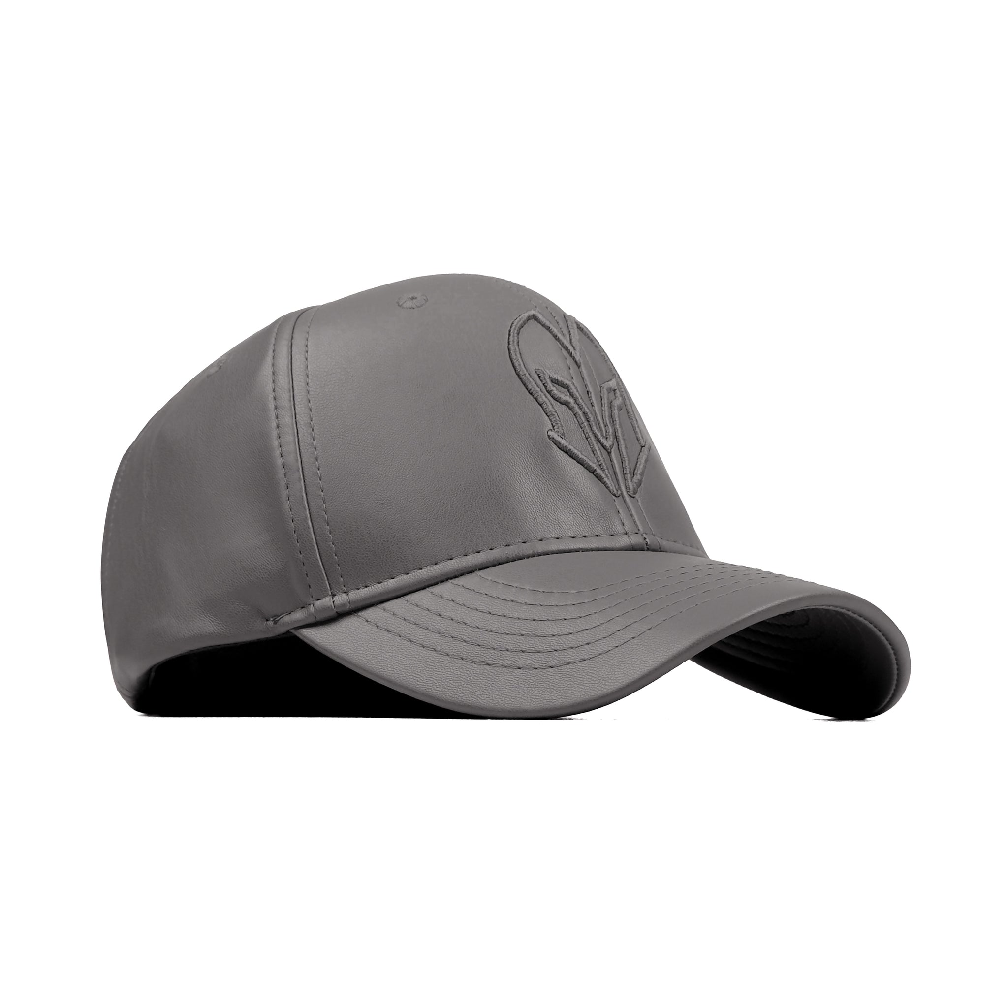 HEAD GEAR GREY FAUX LEATHER LIMITED EDITION CAP