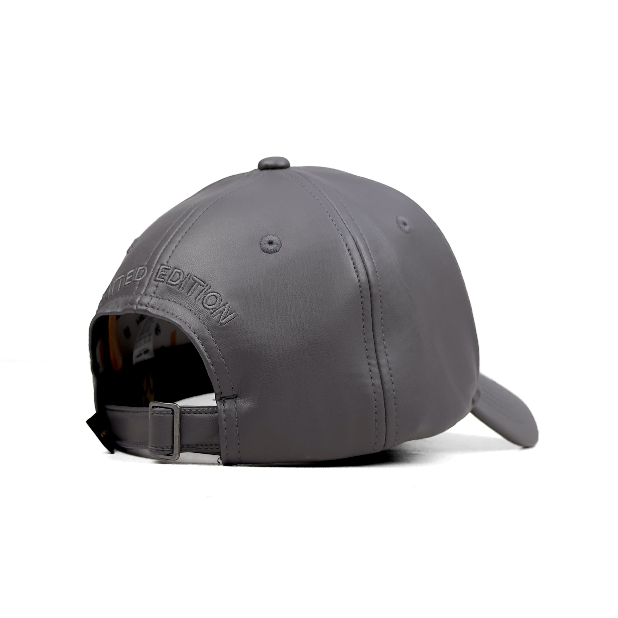 HEAD GEAR GREY FAUX LEATHER LIMITED EDITION CAP