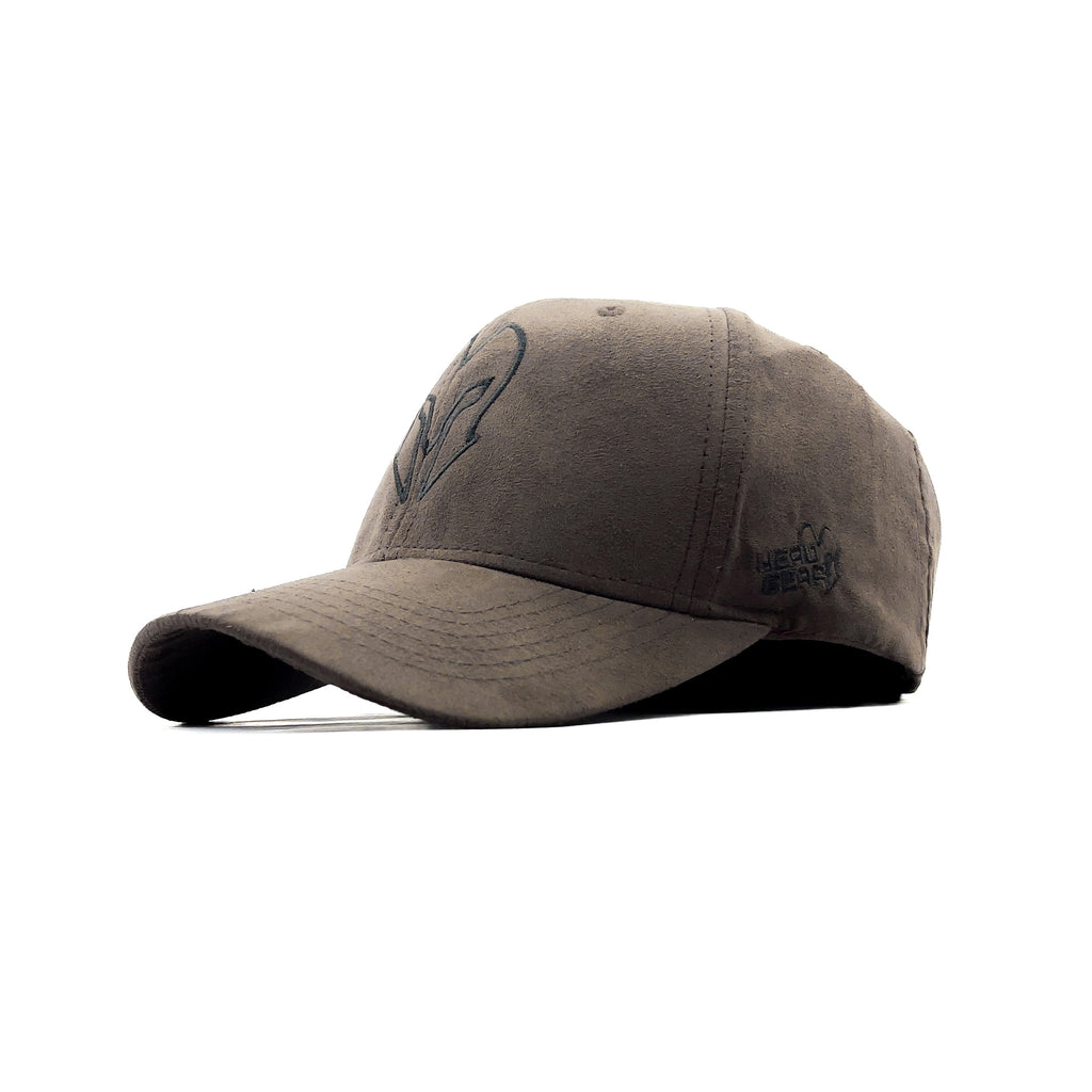 HEAD GEAR CHOCOLATE SUEDE LOGO CAP