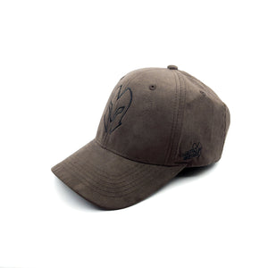 HEAD GEAR CHOCOLATE SUEDE LOGO CAP