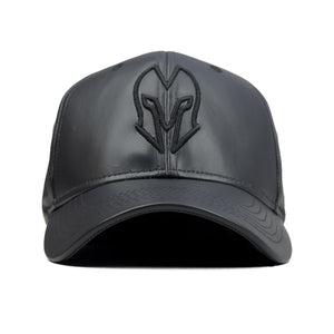 HEAD GEAR BLACK FAUX LEATHER LIMITED EDITION CAP