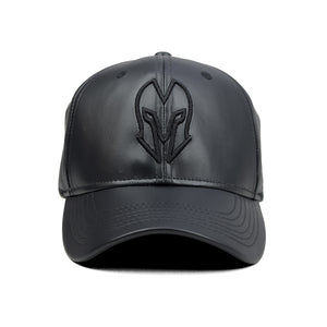 HEAD GEAR BLACK FAUX LEATHER LIMITED EDITION CAP