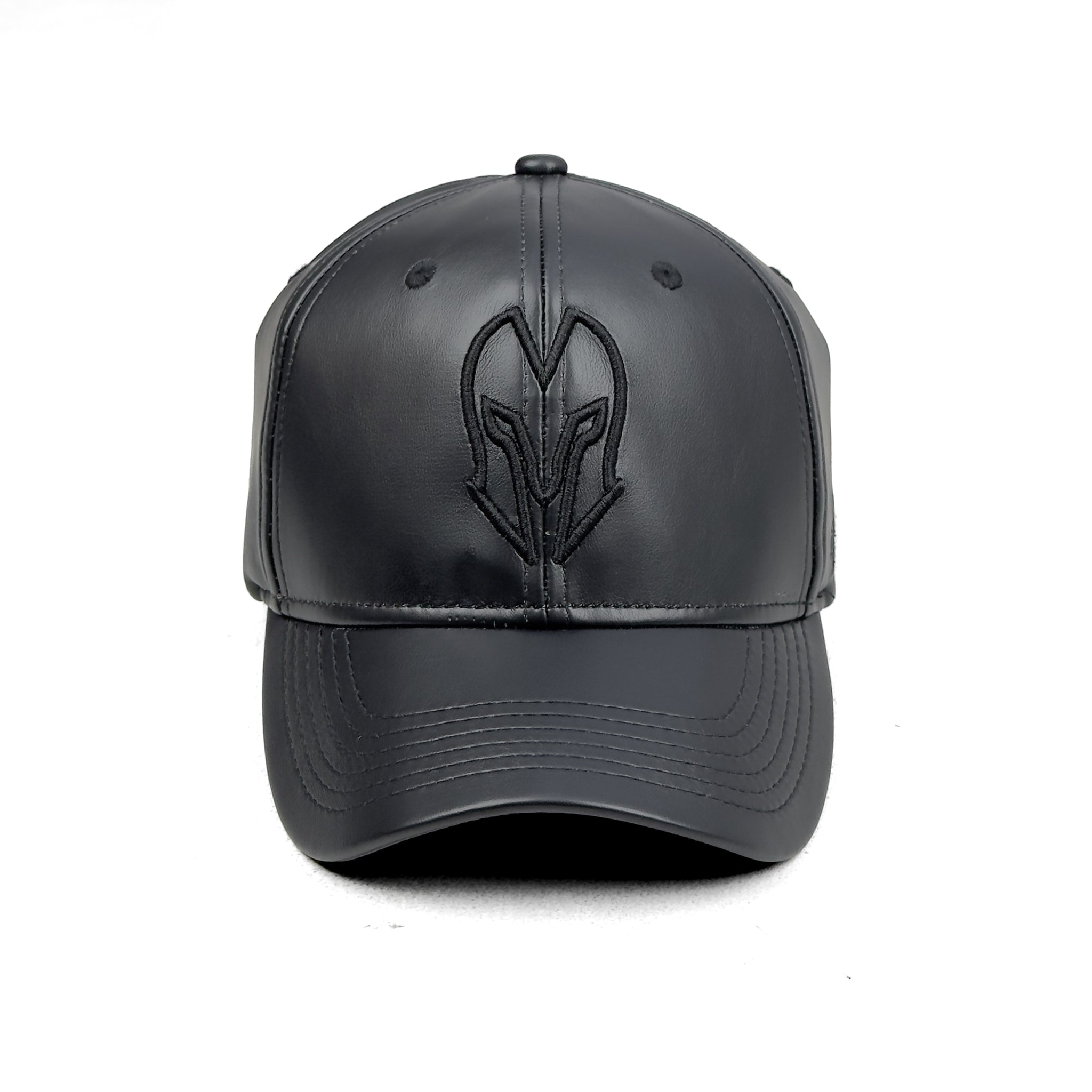 HEAD GEAR BLACK FAUX LEATHER LIMITED EDITION CAP