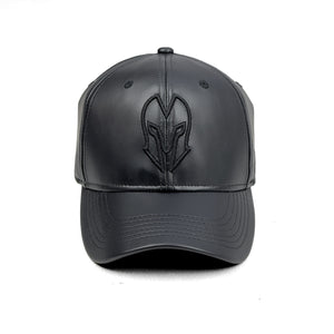 HEAD GEAR BLACK FAUX LEATHER LIMITED EDITION CAP