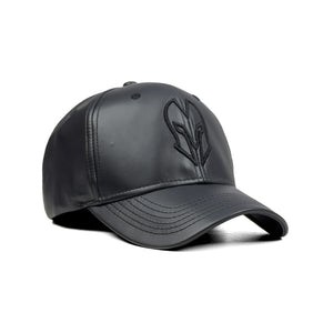 HEAD GEAR BLACK FAUX LEATHER LIMITED EDITION CAP