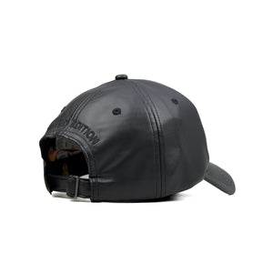 HEAD GEAR BLACK FAUX LEATHER LIMITED EDITION CAP