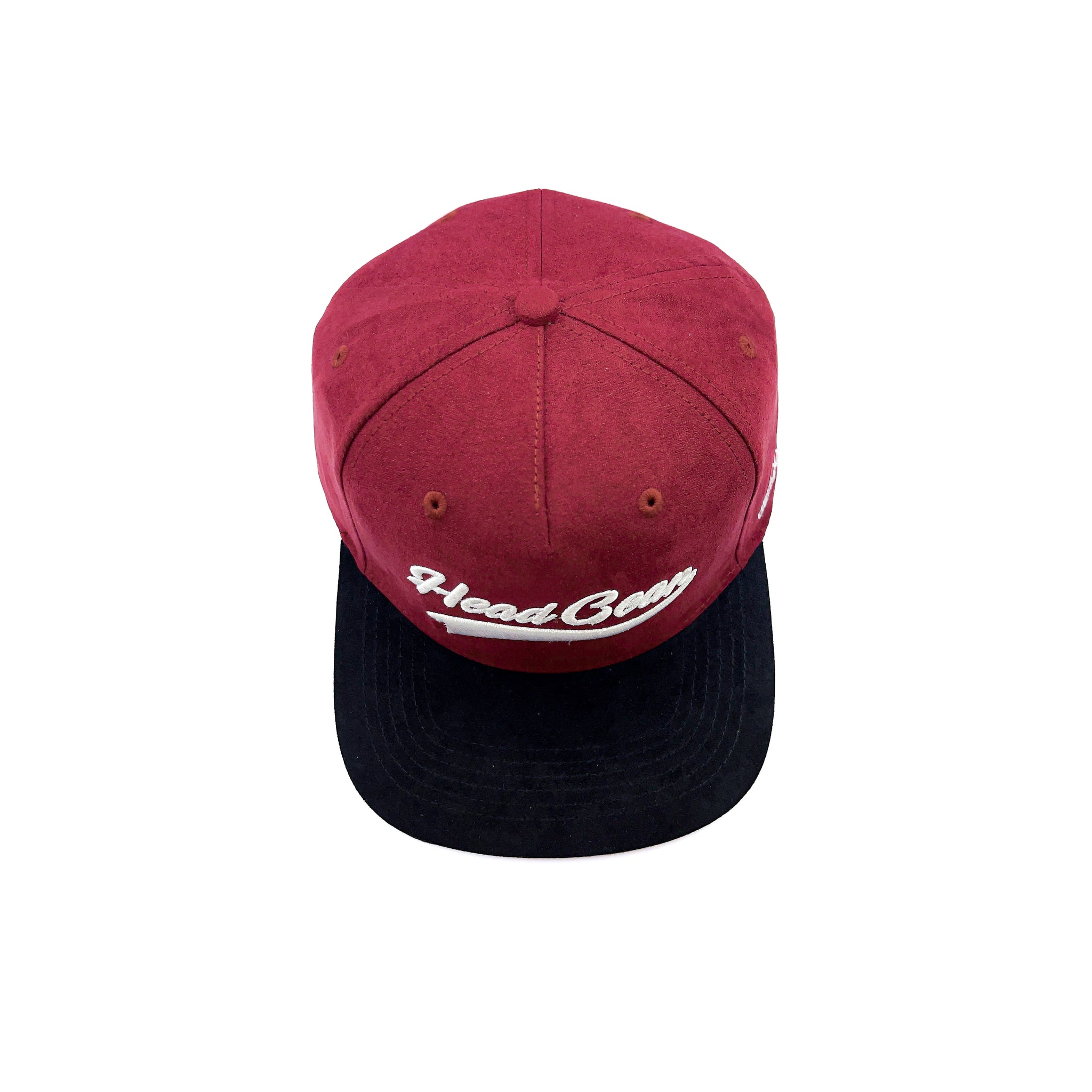 HEAD GEAR FLAT VISOR BURGUNDY SUEDE CAP