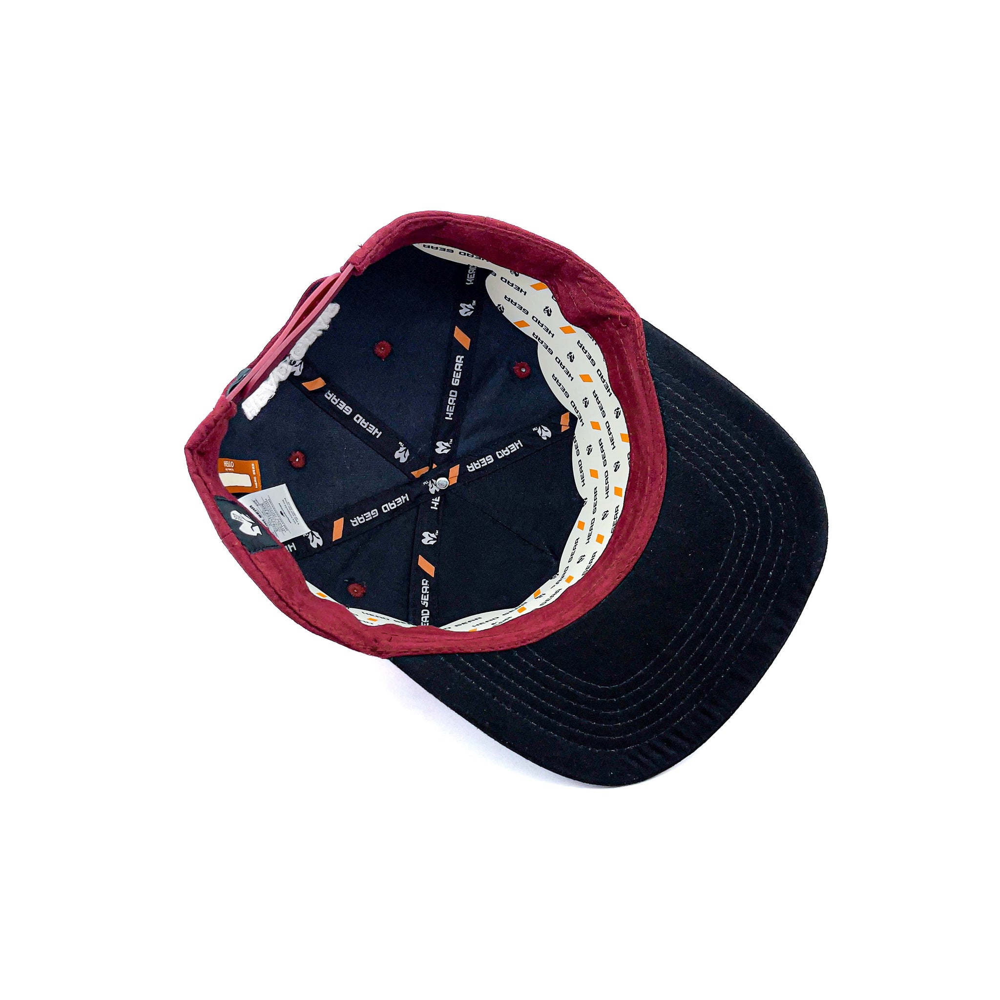 HEAD GEAR FLAT VISOR BURGUNDY SUEDE CAP