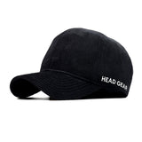 HEAD GEAR BLACK CORDUROY CAP