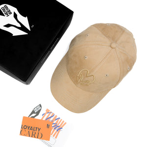 HEAD GEAR BEIGE SUPER SUEDE CAP