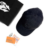 HEAD GEAR BLACK SUPER SUEDE SANDWICH CAP