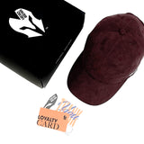 HEAD GEAR DARK RED WINE SUEDE CAP
