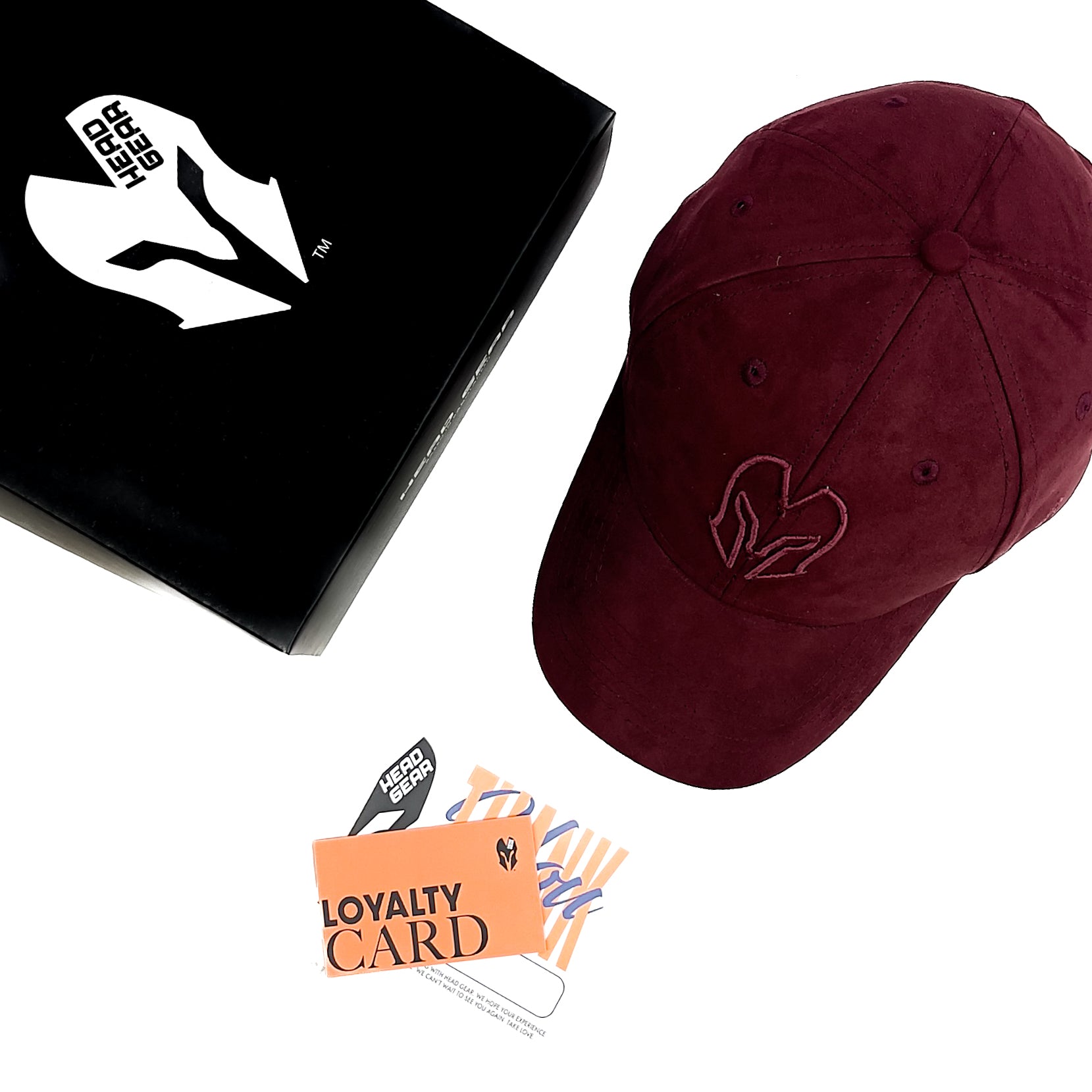 HEAD GEAR RED WINE SUPER SUEDE CAP