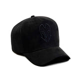 HEAD GEAR BLACK SUPER SUEDE TRUCKER CAP