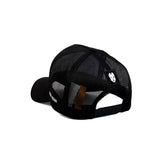 HEAD GEAR BLACK SUPER SUEDE TRUCKER CAP