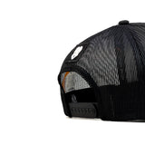 HEAD GEAR BLACK SUPER SUEDE TRUCKER CAP