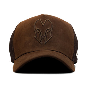 HEAD GEAR CHOCOLATE SUPER SUEDE TRUCKER CAP