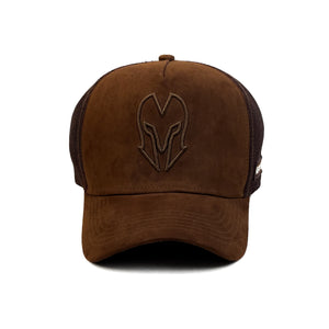 HEAD GEAR CHOCOLATE SUPER SUEDE TRUCKER CAP