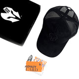 HEAD GEAR BLACK SUPER SUEDE TRUCKER CAP
