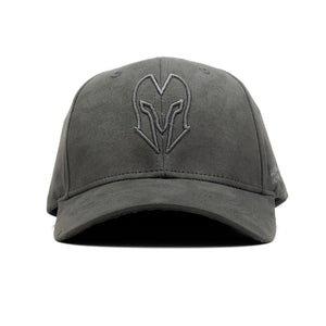 HEAD GEAR GREY SUPER SUEDE CURVED VISOR CAP